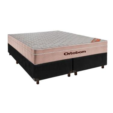 Imagem de Cama Box Bipartido Casal e Colchão Airtech Molas Ensacadas Ortobom
