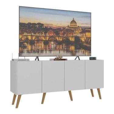 Imagem de Rack Retrô Para Tv Até 50 Polegadas Com Mp1071 Branco natural - MULTIM