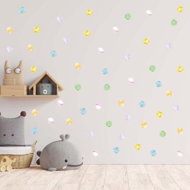 Imagem de Adesivo De Parede Decorativo Bolinhas De Gude Mármore