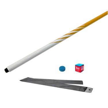 Imagem de Taco de Sinuca Inteiro Espiral Branco Tacos Brasil