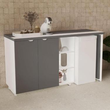 Imagem de Aparador Frigobar Embutir Direito Armário 2 Portas F5 Office - F5 Offi