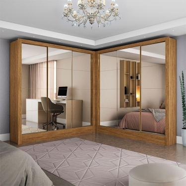 Imagem de Closet Casal Duplo Dubai 6 Portas Premium 6 Gavetas Cinamomo