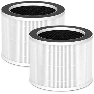 Imagem de Pacote com 2 filtros de substituição para purificador de ar Sterra Moon, sistema de filtragem HEPA-13 verdadeiro 3 em 1 para pelos de animais, odores, fumaça, poeira