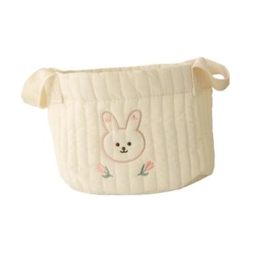 Imagem de Esquirla Cesto Organizador de Fraldas para Bebês, Portátil E Versátil, Ideal para Trocador de Fraldas, Camping E Uso Interno, Coelho Pequeno, Tamanho real