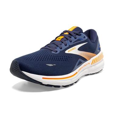 Imagem de Brooks Tênis de corrida masculino Adrenaline GTS 23 Supportive, Peacoat Ultramarina Laranja, 46