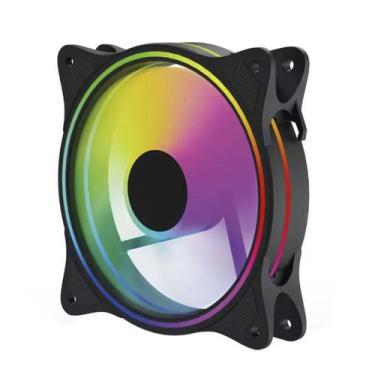 Imagem de Cooler Fan 120mm com Led RGB Colorido Ring Light 12V 1200Rpm - DEX