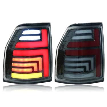 Imagem de KYSLFZ Conjunto de luzes traseiras para Mitsubishi Pajero V97 V93 2009-2020 Luzes traseiras de LED, conjuntos de luzes traseiras automotivas, fumaça, luz traseira esquerda + direita