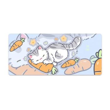 Imagem de Mouse pad genérico grande 80x30cm com base de borracha antiderrapante 