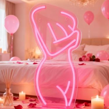 Imagem de Neonawall Pink Girls Neon Sign for Wall Decor Light Up Letters Business Led Sign Birthday Party Gifts Led Decorative Night Signs Room Decor Birthday Party Signs for Bar Club Restaurant Grand Opening