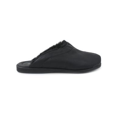 Imagem de Chinelo Masculino Italianinho Couro Relax Pelo Preto - 1207