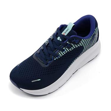 Imagem de JACKSHIBO Sapatos femininos com bico largo, tênis atlético, academia, treino, cross training, tênis plataforma zero drop tênis largo, Azul, 8 Wide