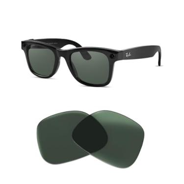 Imagem de Lentes polarizadas de substituição para Ray-Ban Meta Wayfarer RW4006 e Gen 2 RW4012 Regular (50-22), Verde polarizado