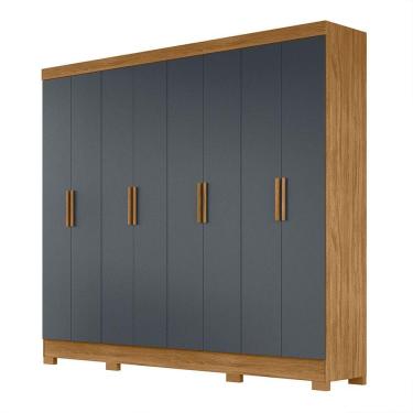 Imagem de Guarda Roupa Grande de Casal 236x212cm Diplomata Moval Freijó Cinza