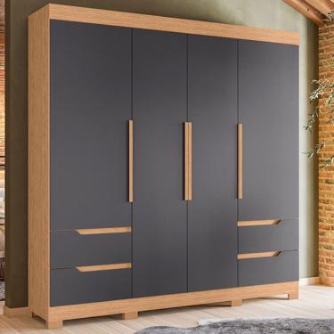 Imagem de Guarda-Roupa 4 Portas 4 Gavetas Vivacce Albatroz
