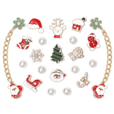 Imagem de Eooberr 22 peças pingentes de strass com pérolas brilhantes com 2 correntes de sapato brilhantes, letra LOVE Queen, pingentes de decoração de sapatos para sandálias de tamanco femininas e meninas