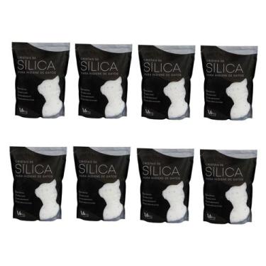 Imagem de Kit Areia Higiênica para Gatos Sílica 8 Pacotes de 1.6Kg - ACASA