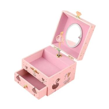 Imagem de Colaxi Caixa de Música para Joias, Porta-Bijuterias Compacto com Forro Macio, Estojo para Pingentes e Berloques, Decoração de Quarto