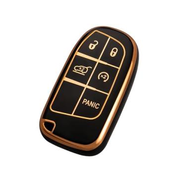 Imagem de Capa para chave de controle remoto de carro para Jeep Grand Cherokee Renegade Chrysler 300 Dodge RAM Challenger Journey Acessórios de carro