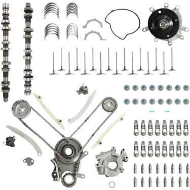 Imagem de Kit de corrente de distribuição do motor Válvulas de eixo de cames Kit de elevação de braço basculante Conjunto de bomba de óleo/água adequado para Jeep Commander Grand Cherokee Dodge Dakota Durango