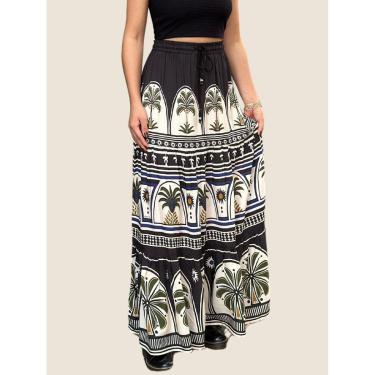 Imagem de Saia Longa Jardim Tropical Farm Cor:;Tamanho:GG-Feminino