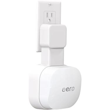 Imagem de Suporte de parede para tomada apenas para eero 6 Dual-Band mesh Wi-Fi 6 [não serve para eero Pro 6 e eero 6+], sem fios bagunçados | economia de espaço | Suporte de montagem de tomada facilmente movido para eero 6 Extender (pacote com 1)