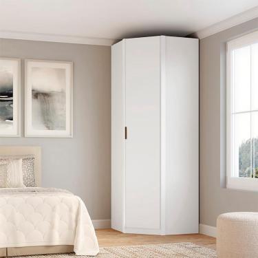 Imagem de Guarda-Roupa Modulado de Canto Altezza Clean 1 Porta Branco 86 cm