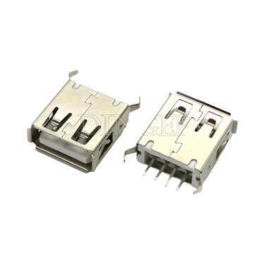 Imagem de 5 peças usb tipo a porta padrão fêmea conectores de solda conector pcb