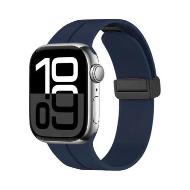 Imagem de Pulseira Magnética De Silicone Para Apple Watch De 46mm 45mm 44mm 49mm