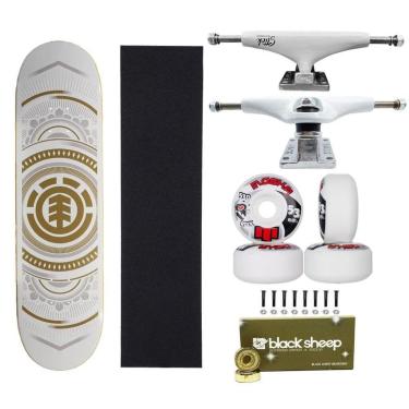 Imagem de Skate Element Montado 8.0 Roda Moska 53mm Black Sheep Gold-Masculino