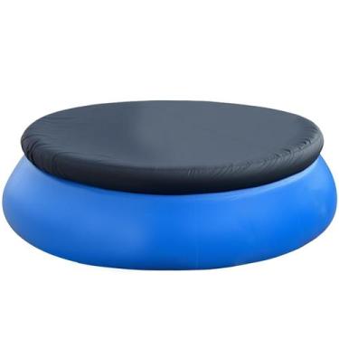 Imagem de Cobertor para Piscina Redondo Inflable DecoForU 10 Pies con Bandas Elá