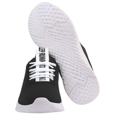 Imagem de Tenis Esportivo Unissex Meia Ajustavel West Boot Conforto, Preto, Bran