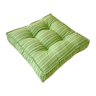 Imagem de Gralara Almofada de chão para assento, espessada para adultos, almofada de meditação, para sentar, para quarto, cerimônia do chá, de cozinha, Verde