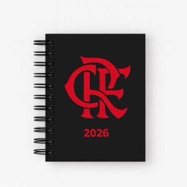 Imagem de Agenda 2026 Flamengo Pequena Espiral Capa Dura 160 Páginas - Kit
