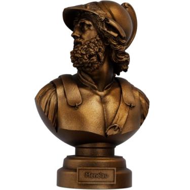 Imagem de Estátua Busto Menelau - Rei Grego (Cor Cobre Antigo)