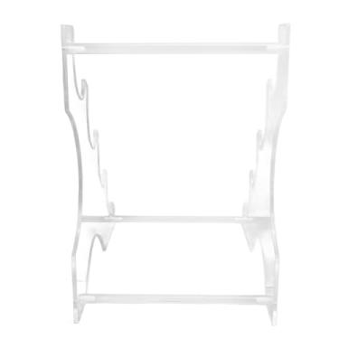 Imagem de Hztyyier Suporte de Sabre de Luz de Mesa Acrílico Resistente Suporte de 4 Camadas para Espadas Transparente, Instalação Rápida para Exibição de Sala de Estar