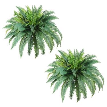 Imagem de ENALGRE Samambaias artificiais falsas para atividades ao ar livre, grandes samambaias falsas, resistentes aos raios UV, para uso externo, grande, plantas artificiais realistas, samambaias de Boston