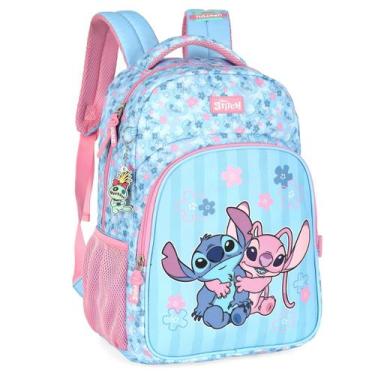 Imagem de Mochila Escolar De Costas Stitch Disney Menina Rosa Luxcel