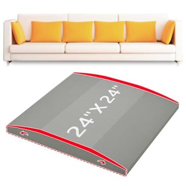 Imagem de HAVARGO Suporte de almofada de sofá de espuma de alta densidade 61 x 61 x 6 cm suportes de sofá para almofadas flácidas cinza claro 1 peça