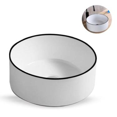 Imagem de Cuba Deend De Cerâmica Perla Biana Para Banheiro 41x41x15 cm