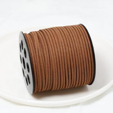 Imagem de 1 corda de couro de camurça dupla face de 3 mm para fazer pulseiras faça você mesmo, cordão flexível macio para artesanato de joias, macramê e miçangas, Qianka