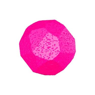 Imagem de Bola Maciça Rocky Ball Stark Pet, Tamanho 40mm, Brinquedo para Cães de Porte Mini e Filhotes, em Borracha Resistente Atóxica, Cor Pink Neon
