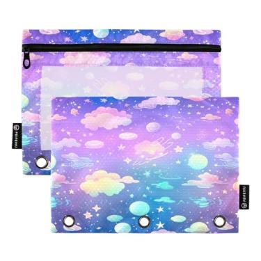 Imagem de Wassud Pacote com 2 pastas para fichário com 3 furos, pasta organizadora para casa, escritório