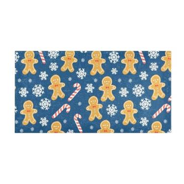 Imagem de Burbuja Tapete de corrida masculino de pelúcia antiderrapante tapete de cozinha para corredor, quarto, sala de estar, decoração de entrada, lavável na máquina, 51 x 99 cm