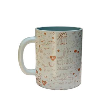 Imagem de Caneca Xícara de Café Porcelana 300ml com Design Dia dos Namorados