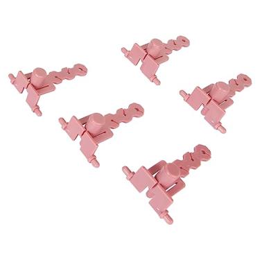 Imagem de HEEPDD Tensores de Máquina de tricô 5pcs Adaptadores de Tensão de Fio de Plástico Rosa, Adaptadores de Tensão de Fio, Hastes de Removíveis para Máquinas de tricô Com Manivela 2,18 X 1,64 pol.
