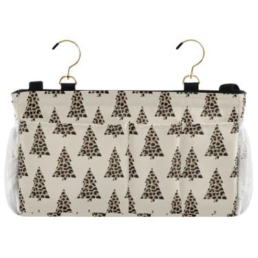 Imagem de Burbuja Organizador de armazenamento suspenso de árvore de Natal leopardo com 2 alças e ganchos para casa dormitório universitário beliche cama de hospital berço