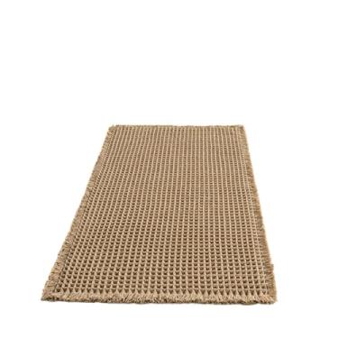 Imagem de Tapetes de banheiro Boho Waffle - Tapetes absorventes antiderrapantes laváveis para chuveiro e banheira (43 x 61 cm)