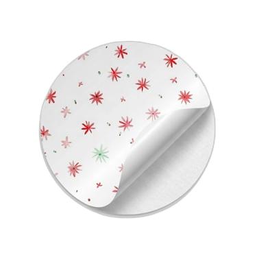 Imagem de Adesivos Redondos Natalinos 25 Unidades Com Logotipo De Cabeça De Leão - Tamanho 30x30cm