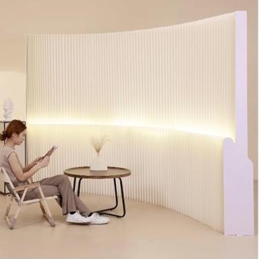 Imagem de Room divider Divisórias de ambiente em papel macio que emitem luz, tela divisória dobrável, escalável e deformável para privacidade, painel de parede sanfonado(2-3MX1.8M)