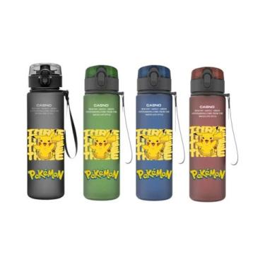 Imagem de Garrafa De Água Plástica De 560ML Pokémon Pikachu Squirtle Bulbasaur, 